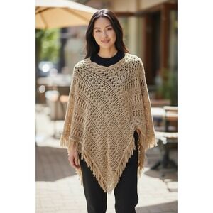 Y2K‎ Boho Shawl Cape Size One Size Womens Wrap Warm Questions By Say What Retro